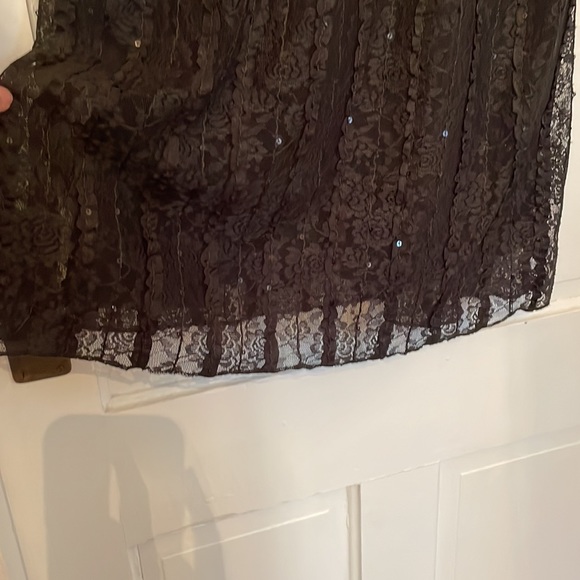 Style & Co Sequin Lace Mini Dress Black - Picture 3 of 7